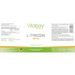 L-Tirozina 500 mg, 120 Capsule, Stimulează eliberarea hormonului de creștere care determină creșterea musculară Beneficii L-TYRO