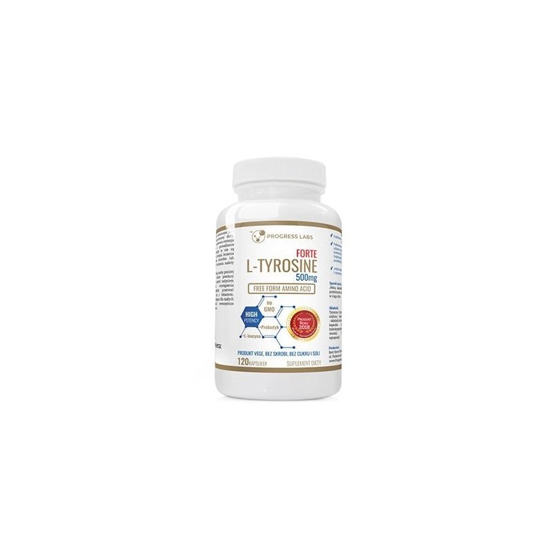 L-Tirozina Forte 500mg-120 capsule Beneficii L-TYROSINE: stimulează eliberarea hormonului de creștere care determină creșterea m