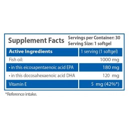 HS Labs Omega 3 1000 mg 30 Capsule Beneficiile Omega 3 ulei de peste: ofera un raport de 3:2 bazat pe dovezi de EPA:DHA, promove