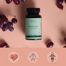 Vegavero Resveratrol Extract 500 mg + Nicotinamid 60 Capsule Beneficii Trans-Resveratrol: mentine sanatatea colonului, antioxida