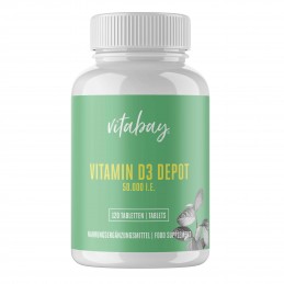 Vitabay Vitamina D3 - 50.000 UI - 120 Tablete Beneficii Vitamina D3: ajuta la mentinerea sanatatii oaselor, suport pentru sistem