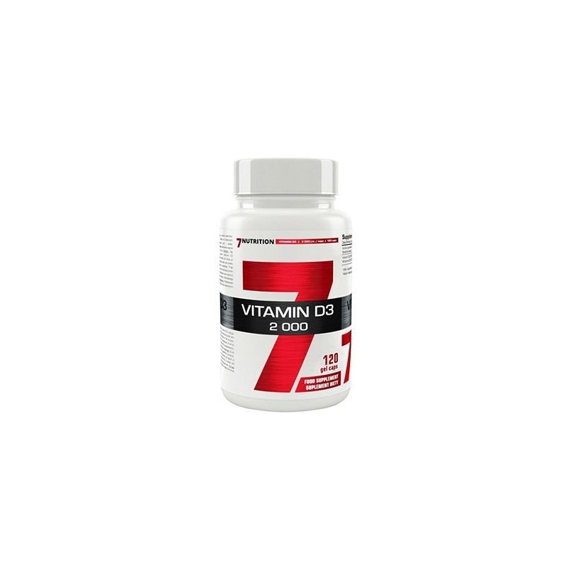 7 Nutrition Vitamina D3 2000 - 120 Capsule Beneficii Vitamina D3: ajuta la mentinerea sanatatii oaselor, suport pentru sistemul 