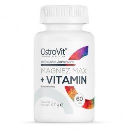 Magnez MAX + Vitamin, 60 Tablete- Crește tes-tosteronul, creșterea masei musculare, crește puterea, imbunătățirea rezistenței Be