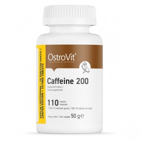 OstroVit Caffeine 200 mg 110 Tablete (Supliment inlocuitor cafea)