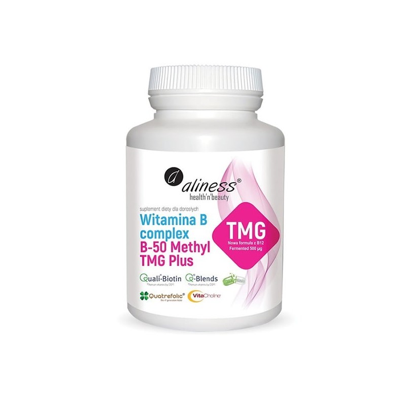 Vitamina B Complex B-50 Methyl TMG PLUS, 100 Capsule B complex beneficii: Sustine functia cardiovasculara si productia de energi