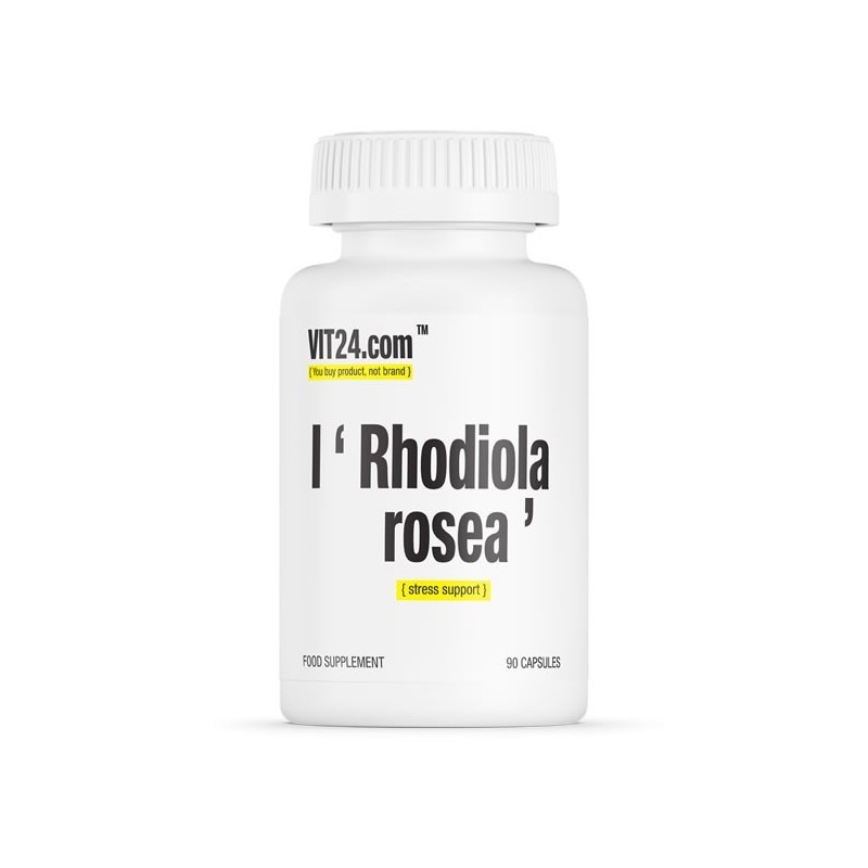 VIT24.com Rhodiola Rosea 90 Capsule Beneficii Rhodiola: excelent in ameliorarea disfunctiei sexuale masculine, creste apetitul, 