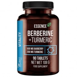 Essence Nutrition Berberine + Turmeric - 90 Tablete Beneficii Berberine: Sprijina sanatatea nivelurilor de zahar din sange si ca