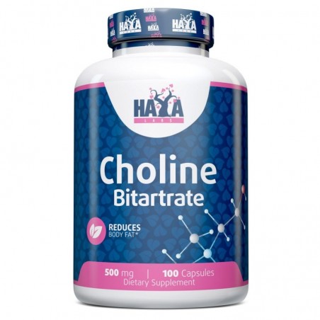 Haya Labs Colina Bitartrate, Choline Bitartrate, 500mg - 100 Capsule