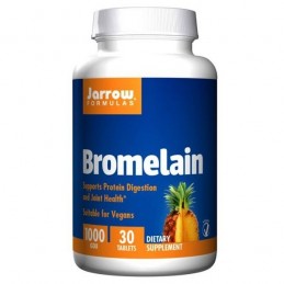 Jarrow Bromelain 1000 GDU - 30 Tablete Beneficii Bromelain: sprijină sănătatea sinusurilor și promovează răspunsul histaminei să