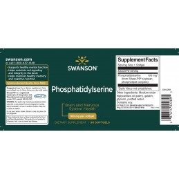 Swanson Fosfatidilserina 100 mg 30 capsule (Phosphatidylserine) Beneficii Fosfatidilserina: mentine o minte sanatoasa, recomanda