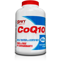 SAN CoQ10, 100mg - 60 Capsule Beneficii Coenzima Q10: promoveaza sanatatea inimii, imbunatateste imunitatea, ajuta in productia 