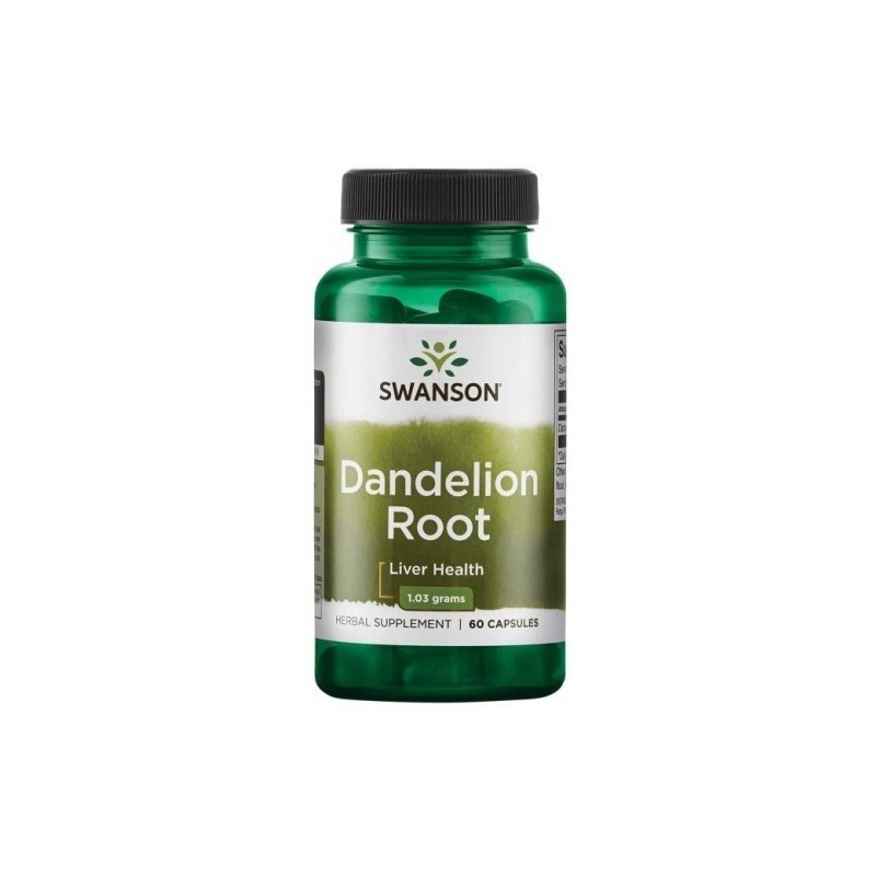 Dandelion Root (Papadie) 515 mg 60 Capsule- Contine antioxidanti, ajuta la ameliorarea inflamatiei, ajuta la controlul zaharului