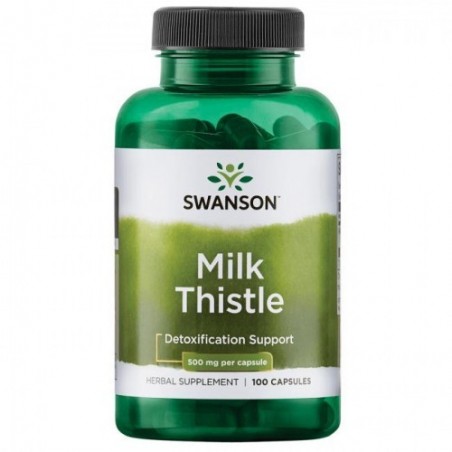 Swanson Milk Thistle, Armurariu, 500mg - 100 Capsule (Supliment Hepatoprotect pentru ficat)