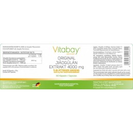 Vitabay Jiaogulan Extract 4000 mg 60 Capsule Beneficii Jiaogulan Extract: obținut din ginseng cu 5 frunze, mai puternic decat Gi