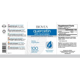 Quercetina cu Bromelain 100 capsule  (răspuns imunitar sănătos, utilizată în mod obișnuit pentru ameliorarea durerii) Beneficii 