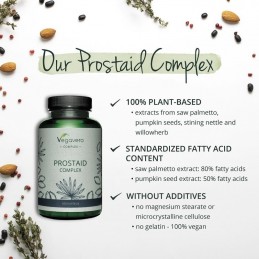 Supliment alimentar Prostaid prostate Complex 180 Capsule, Vegavero Beneficii Prostate: ameliorator naturist prostata, sustine f