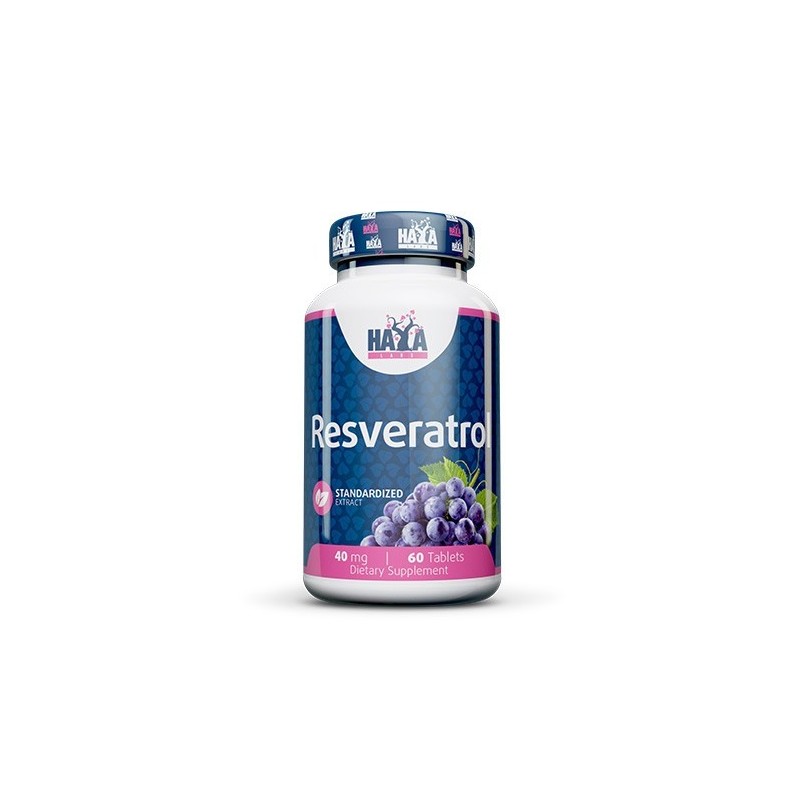 Haya Labs Resveratrol trans 40mg 60 Capsule, (Trans Rezveratrol, Extract Resveratrol) Beneficii Resveratrol: mentine sanatatea c