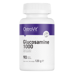 Glucozamina, 1000 mg, 90 Pastile- Ameliorează simptomele osteoartritei, exercită o acțiune antiinflamatorie Beneficii Glucosamin