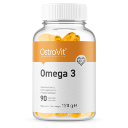 OstroVit Omega 3 90 Capsule Beneficiile Omega 3 ulei de peste: ofera un raport de 3:2 bazat pe dovezi de EPA:DHA, promovează fun