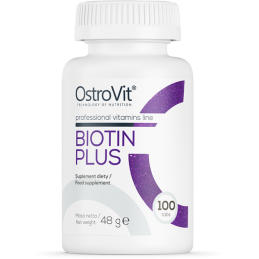 OstroVit Biotin Plus 100 Tablete (Biotina 2500mcg + Zinc + Seleniu) Beneficii Biotina: importanta pentru par, piele si sanatatea