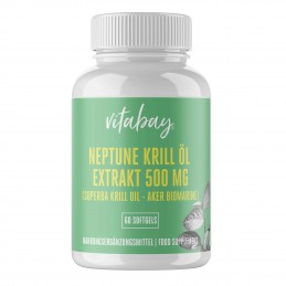 Vitabay Neptun Krill Oil 500 mg - 60 gelule Beneficii ulei Neptune Krill: De 48 de ori mai puternic si eficient decat Omega 3 di