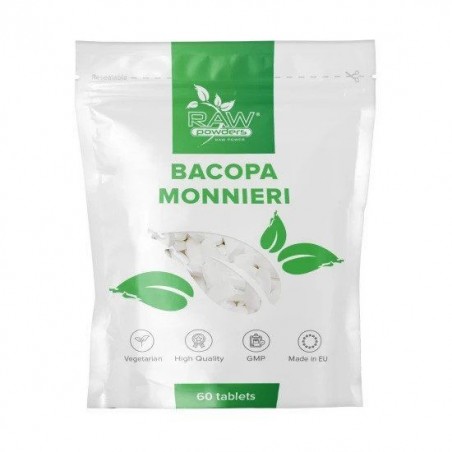 Bacopa Monnieri, 500 mg, 60 Tablete, Raw Powders