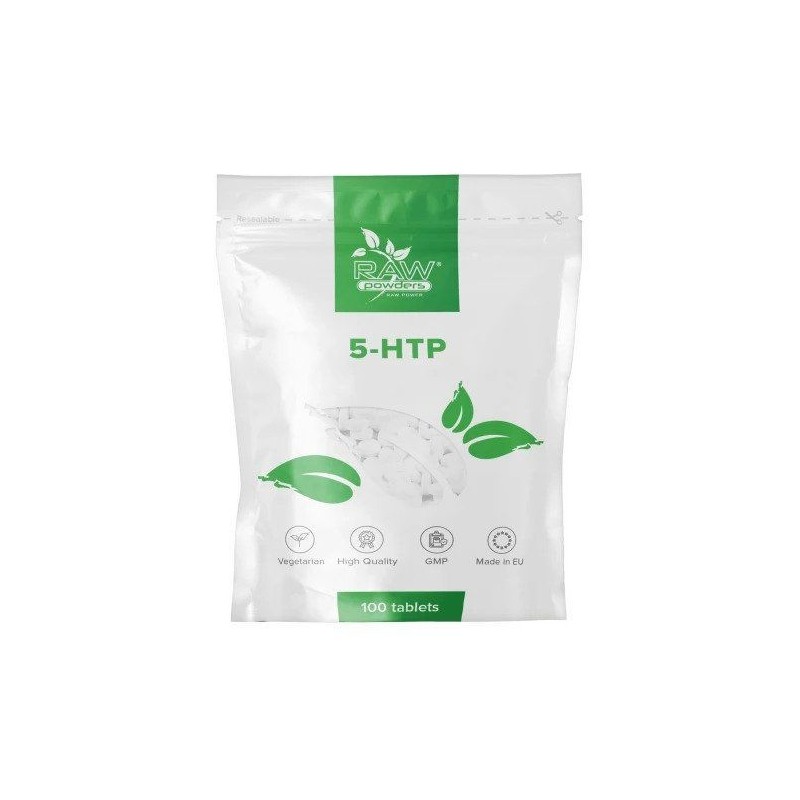 Raw Powders 5-HTP 200mg 100 Tablete Beneficii 5-HTP 200mg: in caz de stres, ajuta la reducerea grasimilor, benefic in caz de ins