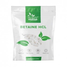 Raw Powders Betaina HCL 650 mg 120 capsule Beneficii Betaina HCL: creste nivelul de energie, regleaza nivelul de colesterol bun 