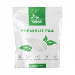 Raw Powders Phenibut FAA 25 grame, pentru somn odihnitor, relaxare, stres, nootropic  - 1