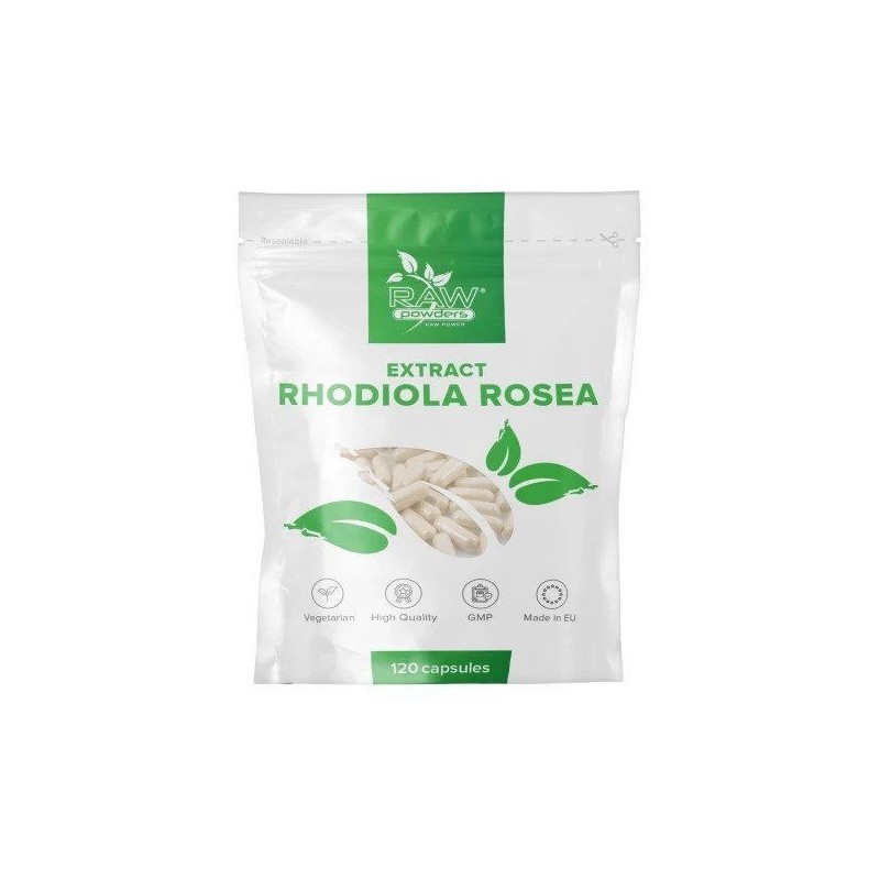 Rhodiola Rosea - 500mg 120 Capsule (Raw Powders) Beneficii Rhodiola: excelent în ameliorarea disfuncției sexuale masculine, cres