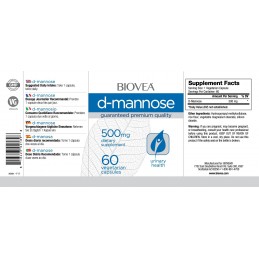 D-Manoza 500mg, 60 Capsule (mentinerea eficientei antibioticelor impotriva infectiilor) Beneficii D-Mannose: mentinerea eficient