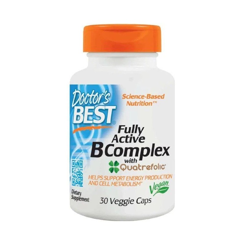 Doctor's Best Fully Active B-Complex with Quatrefolic 30 Capsule Doctor's Best Fully Active B Complex ofera energie si ajuta la 