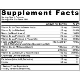 Jarrow B-Right, 100 Veggie Capsule B-Right® este o formula complexa de vitamina B, cu un echilibru atent, cu miros redus. - 2