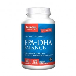 EPA-DHA Balance, 120 Capsule, Ofera beneficii sinergice din ambii acizi grasi importanti omega-3 EPA-DHA Balance® contine acizi 