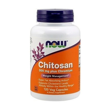 NOW Foods Chitosan, 500mg Plus Chromium - 120 Capsule