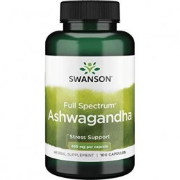 Swanson Ashwagandha, 450mg - 100 Capsule Beneficii Ashwagandha: planta medicinala antica, reduce nivelul de zahăr din sânge, red