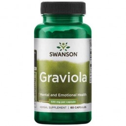 Swanson Graviola, 530mg - 60 Capsule Beneficii Graviola: sprijina functia imuna, cresterea si functionarea celulelor sanatoase, 