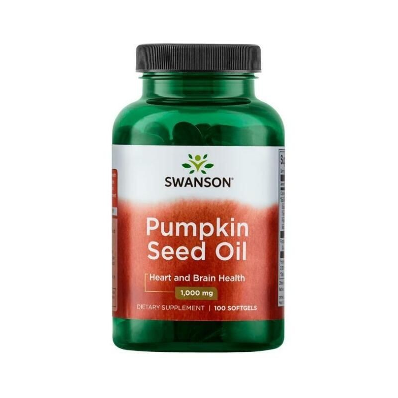 Swanson Pumpkin Seed Oil (Ulei dovleac), 1000mg - 100 Capsule Beneficii Ulei Seminte dovleac: mentine prostata sanatoasa, asigur