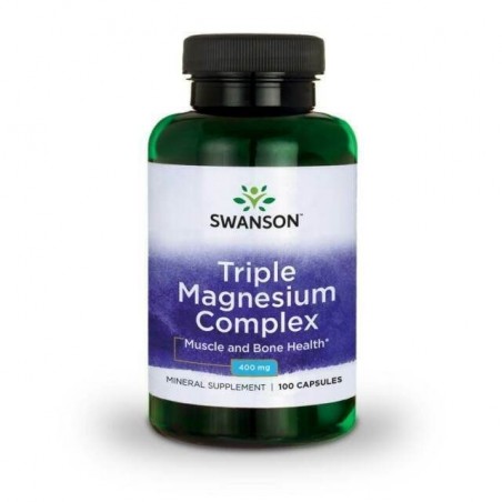 Swanson Triple Magnesium Complex, 400mg - 100 Capsule