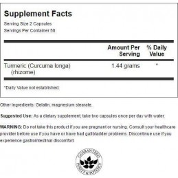 Turmeric, 720mg - 100 Capsule (protejeaza ficatul si sistemul digestiv, actioneaza ca tonic pentru sistemul gastrointestinal) Be