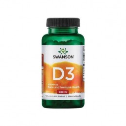 Vitamin D3, 2000 IU 250 Capsule, Ajuta la mentinerea sanatatii si la buna functionare a sistemului osos Beneficii Vitamina D3: a