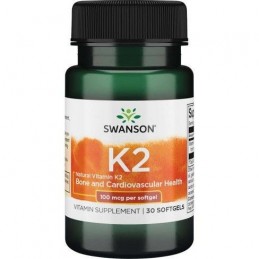 Vitamin K2 - Natural, 100mcg 30 Capsule, Eficienta in ameliorarea bolilor de inima, sprijina sanatatea cardiovasculara Beneficii