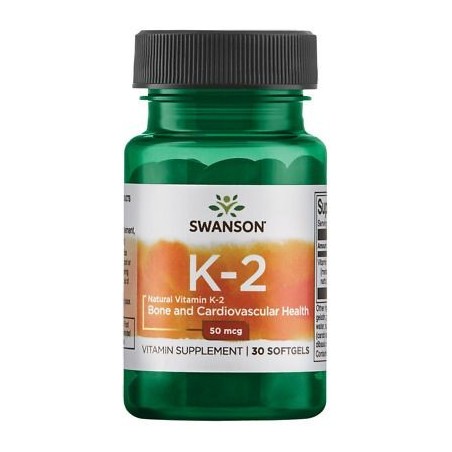 Swanson Vitamin K2 - Natural, 50mcg - 30 Capsule