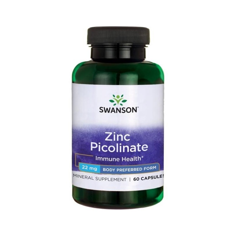 Swanson Zinc Picolinate Body Preferred Form, 22mg - 60 Capsule Beneficii Zinc picolinat: creste imunitatea, stimuleaza productia