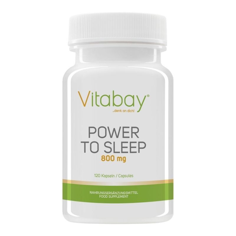 Vitabay Power to Sleep - 800 mg - 120 Capsule Beneficii Power to Sleep: imbunatateste calitatea somnului, ajuta la tratarea tulb