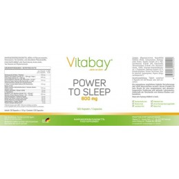 Vitabay Power to Sleep - 800 mg - 120 Capsule Beneficii Power to Sleep: imbunatateste calitatea somnului, ajuta la tratarea tulb