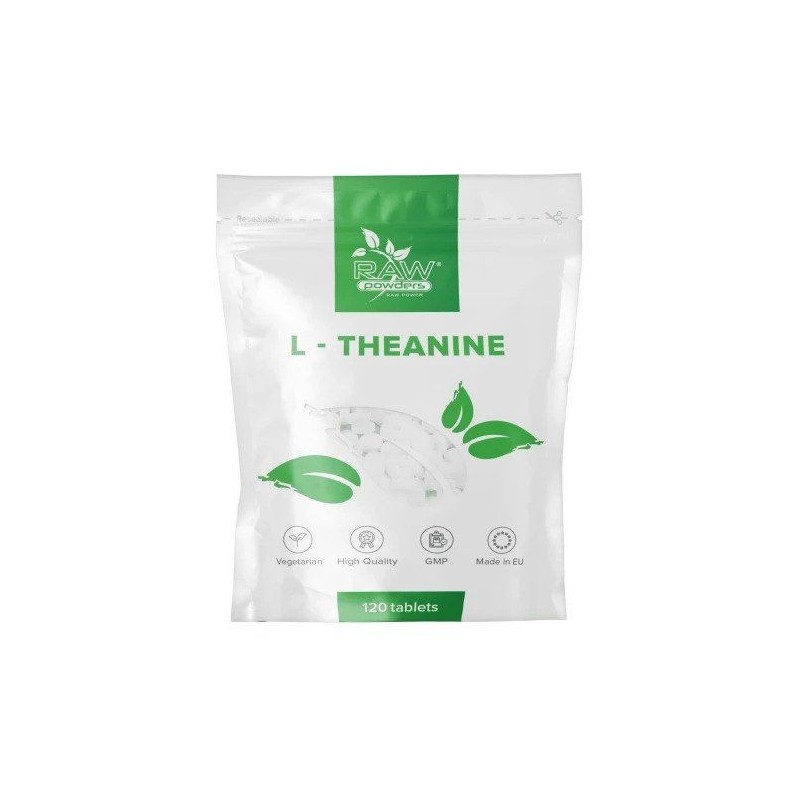 L-Theanine, 200 mg 120 Tablete, Induce relaxarea fără somnolență, diminuarea simptomelor PMS, reduce anxietatea Beneficii L-Tean