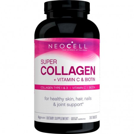 Neocell, Super Collagen + Vitamina C cu Biotina 360 Tablete