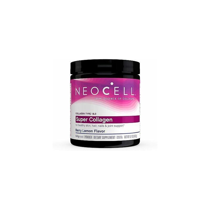 Neocell, Super Collagen 1 & 3, pudra cu aroma de fructe de padure si lamaie, 190 grame Beneficii Super Collagen 1&amp;3-contine 