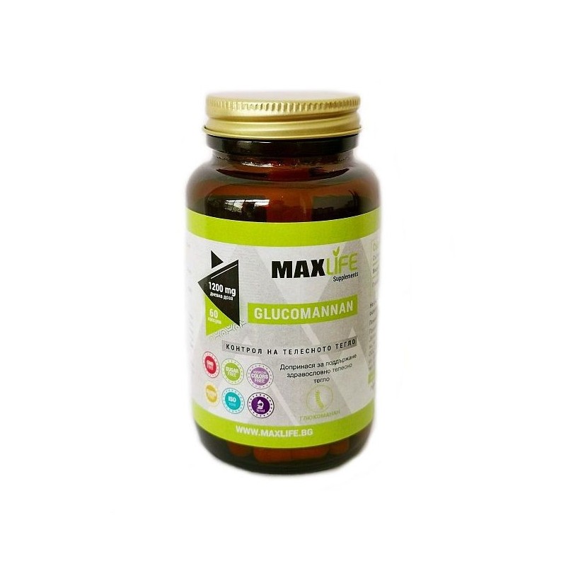 GLUCOMANNAN (Konjac) 600mg (1200mg per doza) 60 Capsule, inhiba pofta de mancare exagerata Beneficii GLUCOMANNAN: inhiba pofta d